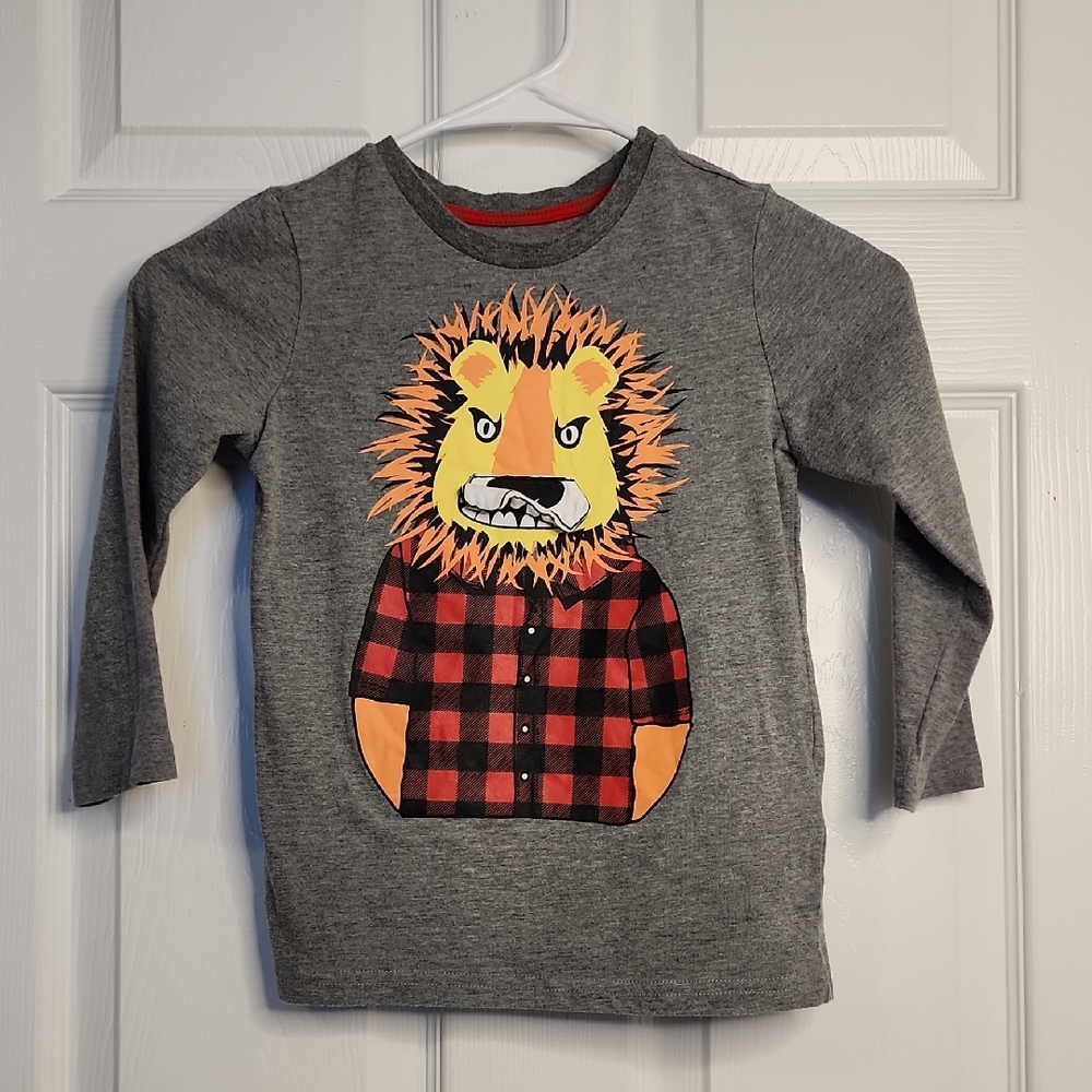Seven Oaks Gray Kids Lion Graphic Shirt